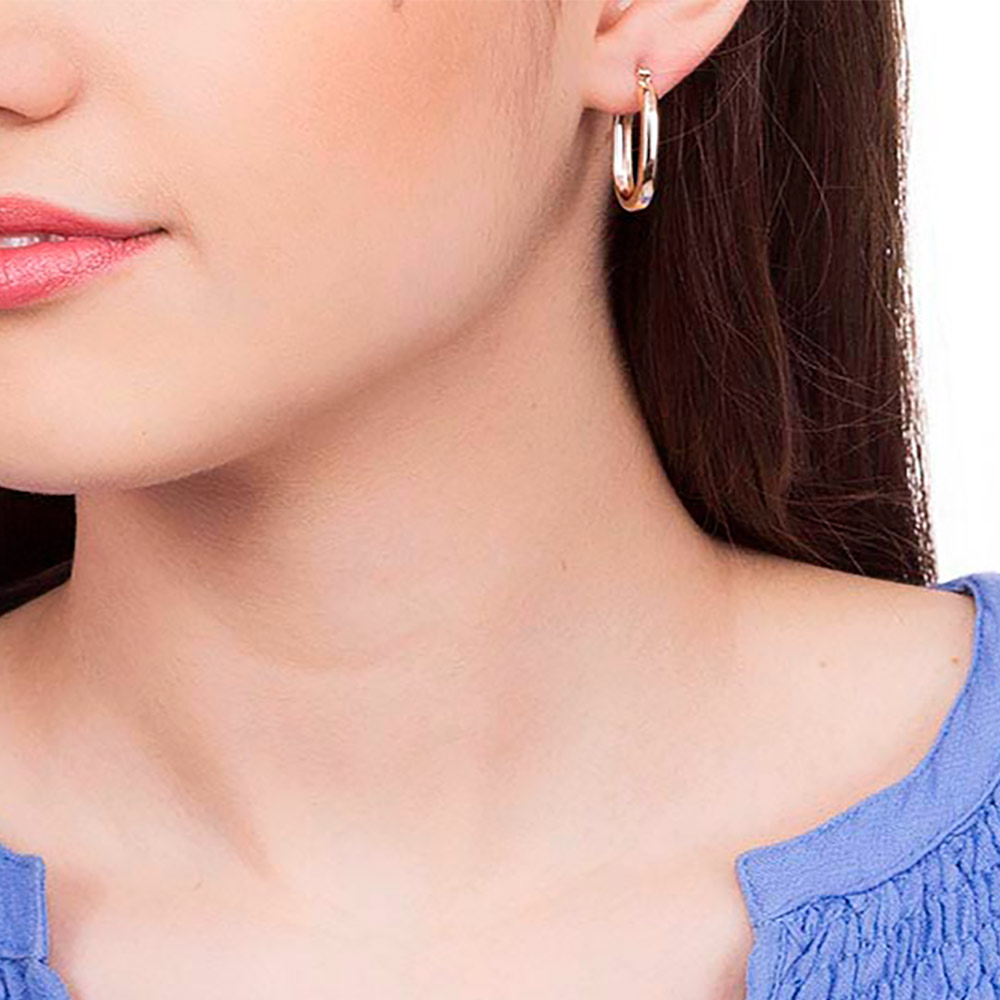 Brinco Argola Banhado a Ouro 18k 520808 Rommanel - Imagem 3