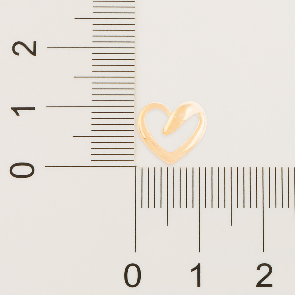 Brinco Banhado a Ouro 18k Coração 520968 Rommanel - Imagem 3