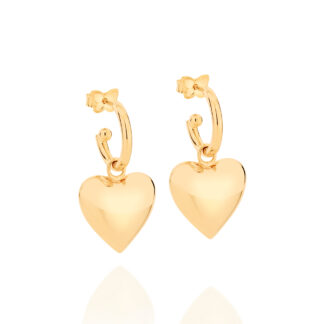 Brinco Banhado a Ouro 18k Coração 522794 Rommanel