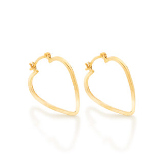 Brinco Argola Formato Coração F. A Ouro Rommanel 523831