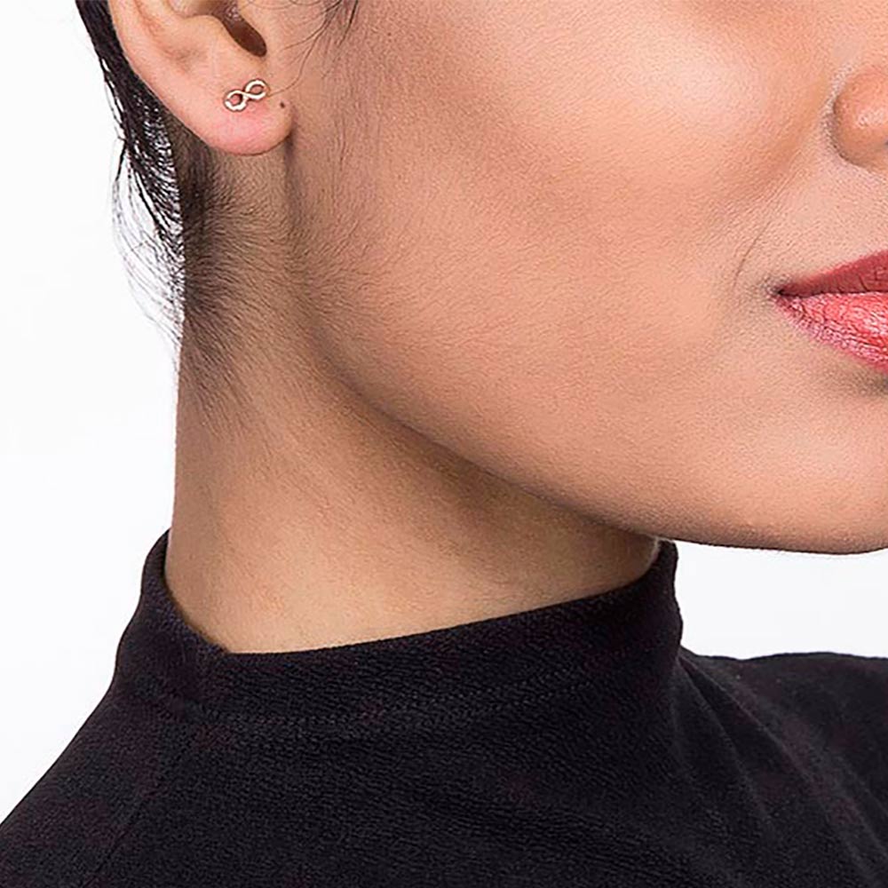 Brinco Símbolo Do Infinito Com Detalhe Rommanel 525114 - Imagem 2