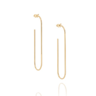 Brinco Meia Argola Oval Rommanel 526270