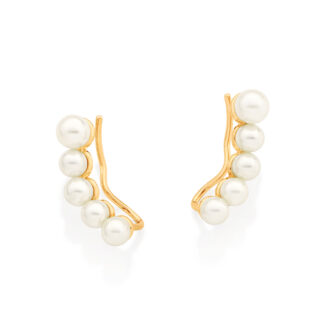 Brinco Ear Cuff Com Pérolas Sintéticas 526525 Rommanel