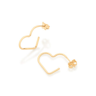 Brinco Rommanel Argola Coração Médio 526613