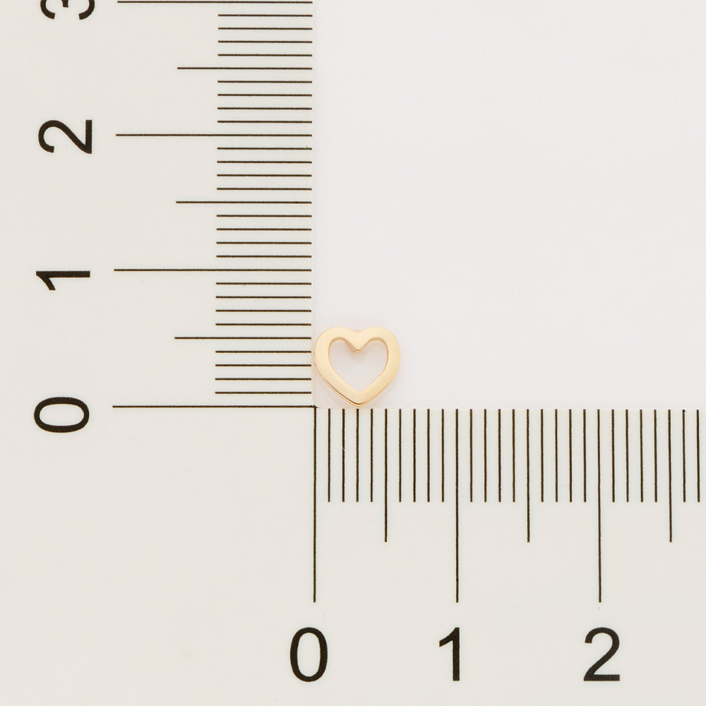 Brinco Segundo Furo Vazado Coração Rommanel 526929 - Imagem 3