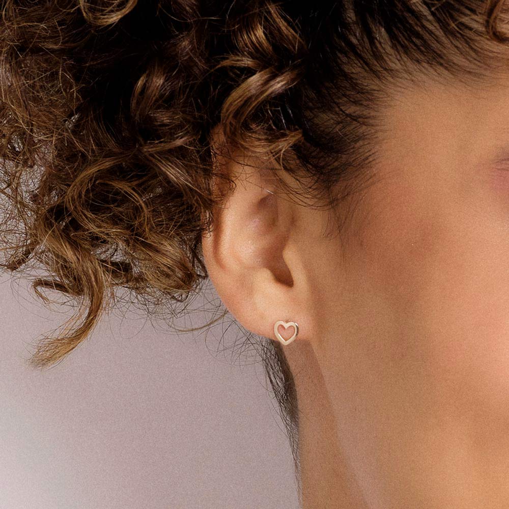 Brinco Segundo Furo Vazado Coração Rommanel 526929 - Imagem 4