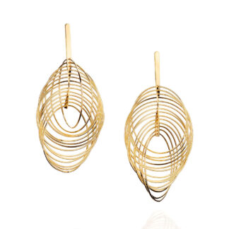 Brinco Rommanel Formados Por Fios Movimento Irregular 523609