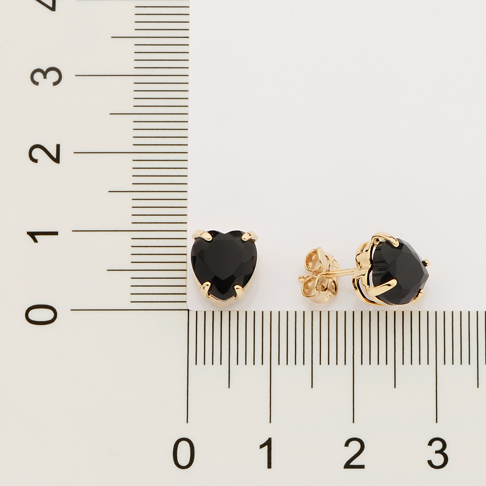 Brinco 526950 Solitário Coração Com Cristal Rommanel - Imagem 3