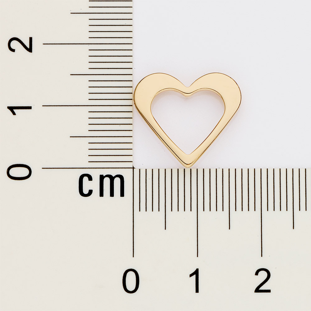 Brinco Rommanel Coração Vazado Folheado A Ouro 527285 - Imagem 3