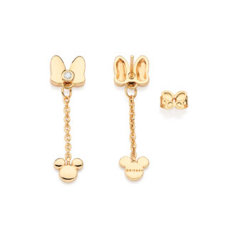 Brinco Rommanel Pêndulo Laço Minnie Com Zircônias 527315
