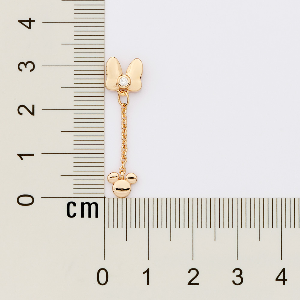 Brinco Rommanel Pêndulo Laço Minnie Com Zircônias 527315 - Imagem 3