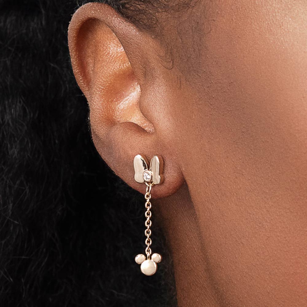 Brinco Rommanel Pêndulo Laço Minnie Com Zircônias 527315 - Imagem 4