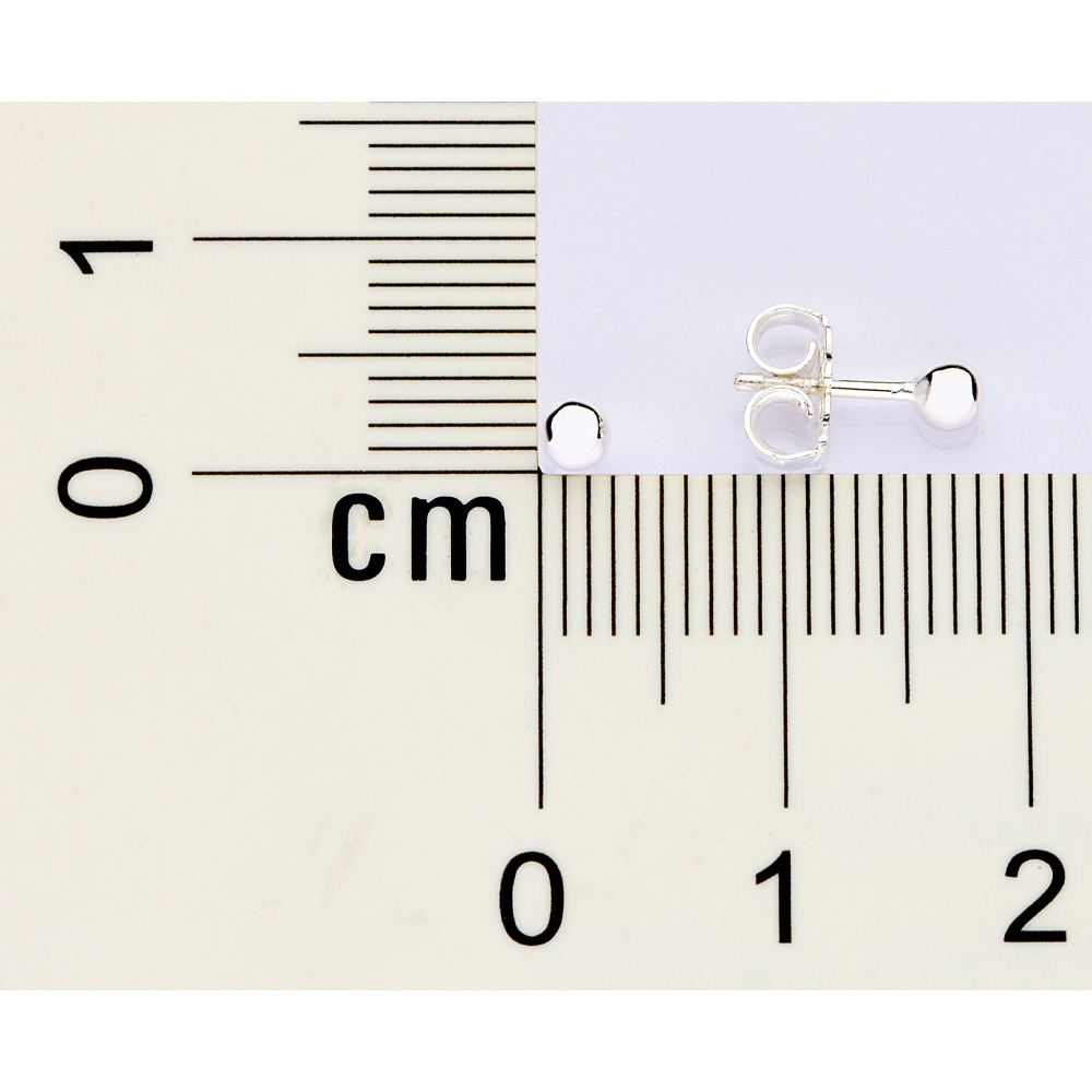 Brinco Bola 3 Mm 820212 De Prata 925 Rommanel - Imagem 3