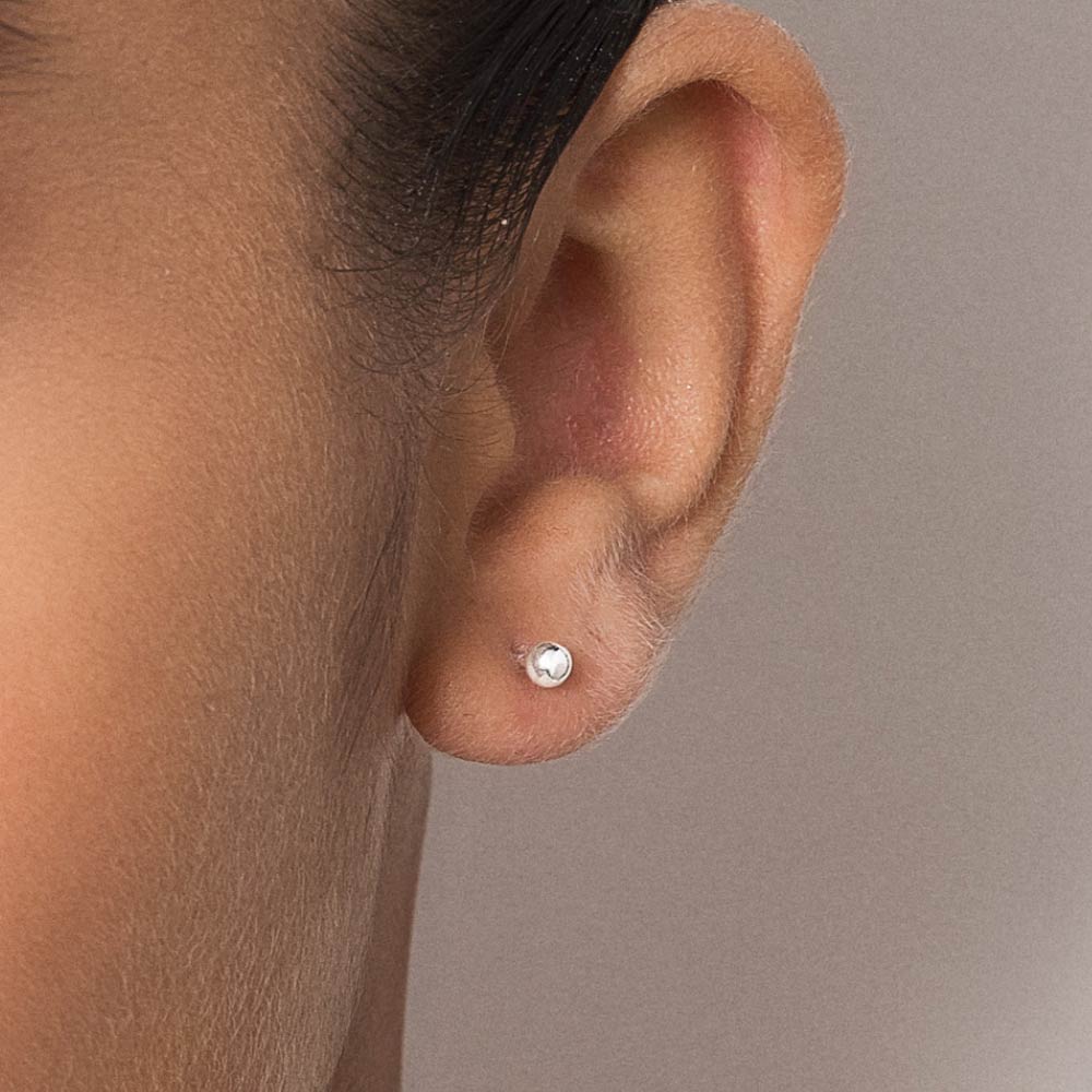 Brinco Bola 3 Mm 820212 De Prata 925 Rommanel - Imagem 4