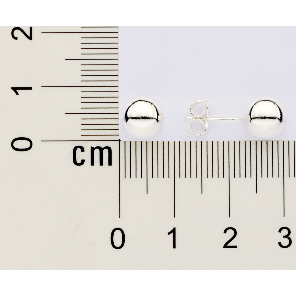 Brinco Rommanel 820215 Bola 8 Mm De Prata 925 - Imagem 3