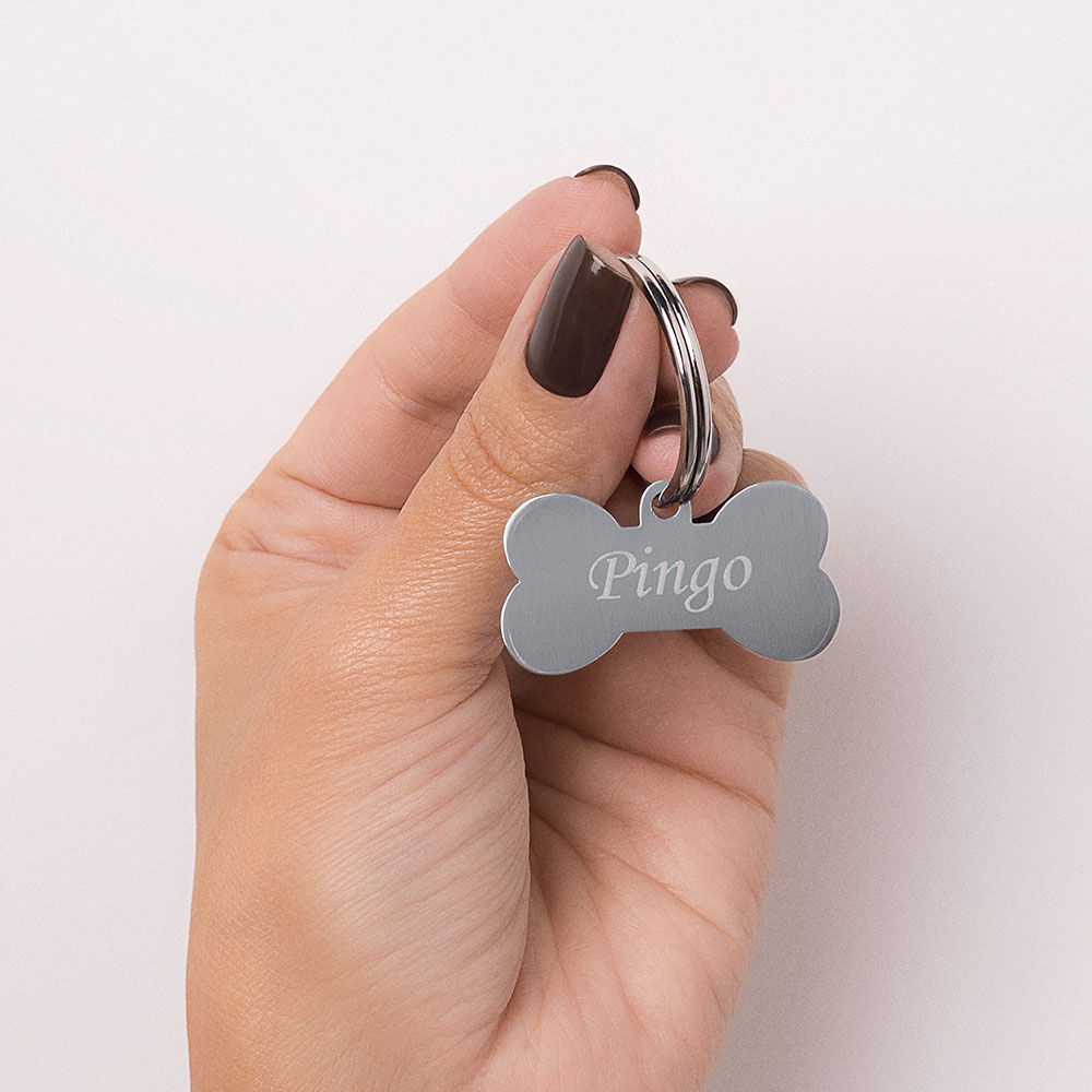Medalha osso pet personalizável de aço 2700010 Rommanel - Imagem 4