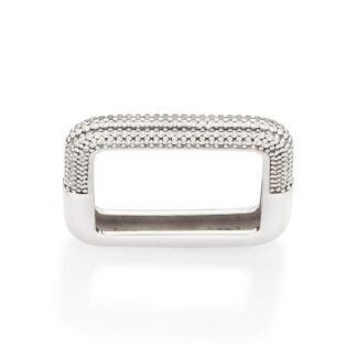 Anel Quadrado Com Zircônias 313238 Rommanel