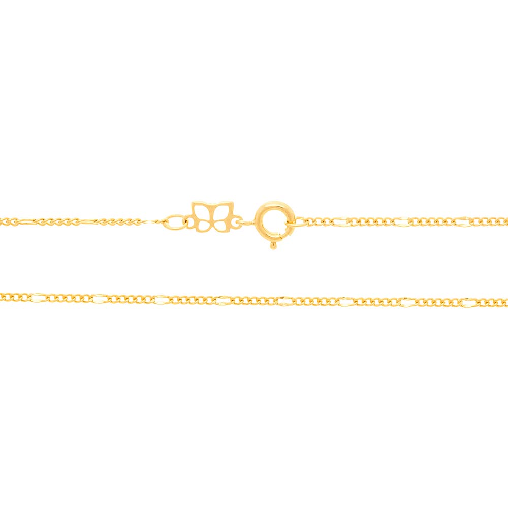 Corrente Folheado A Ouro Rommanel Fio Alternado 530072 - Imagem 3