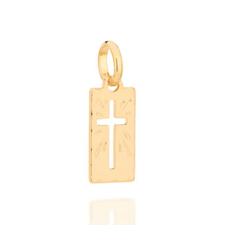 Pingente Com Cruz Vazada No Centro Rommanel 540004