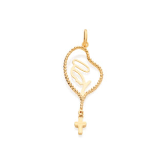Pingente Rommanel 541028 Folheado A Ouro Formato De Terço