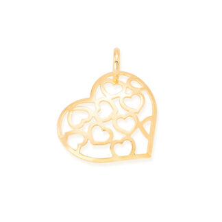 Pingente Rommanel Com Corações Vazados Dentro 541163