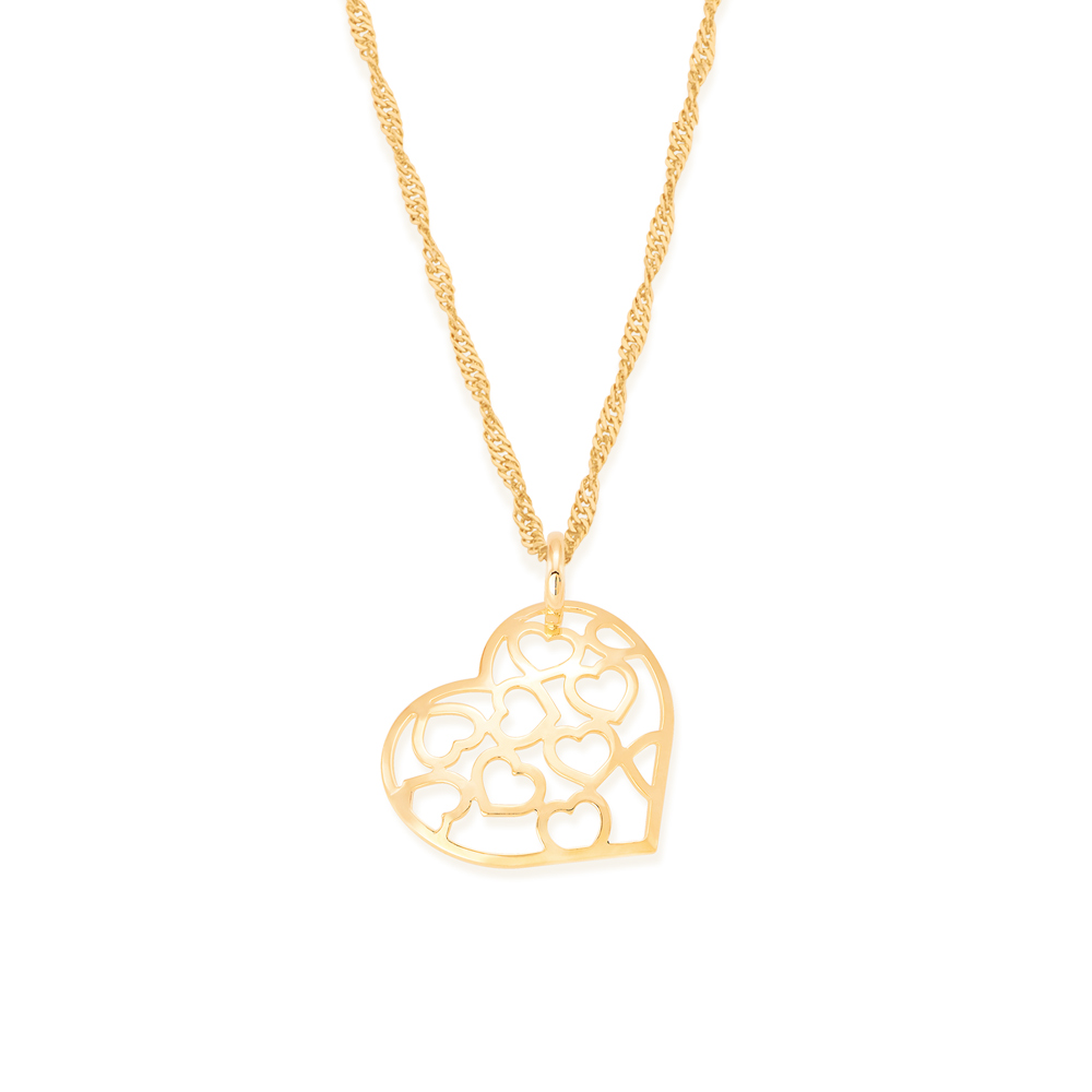 Pingente Rommanel Com Corações Vazados Dentro 541163 - Imagem 2