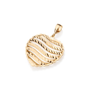 Pingente Rommanel Coração Diamantado Detalhes Vazados 541516