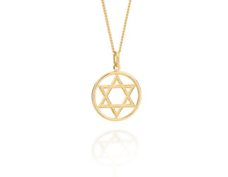 Pingente Rommanel Folheado A Ouro Estrela De Davi 541998