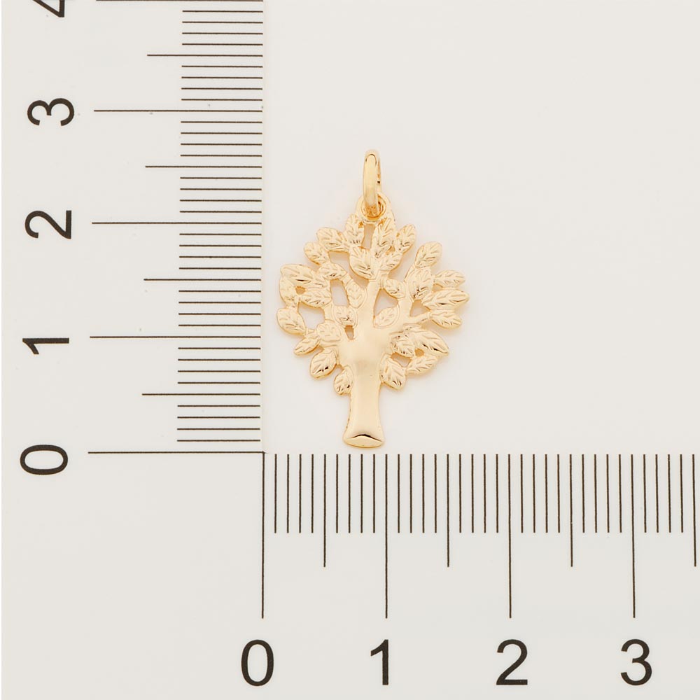 Pingente Rommanel Árvore Da Vida Folheado A Ouro 542247 - Imagem 3