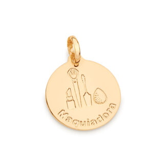 Medalha Profissão Maquiadora Folheada A Ouro Rommanel 542380