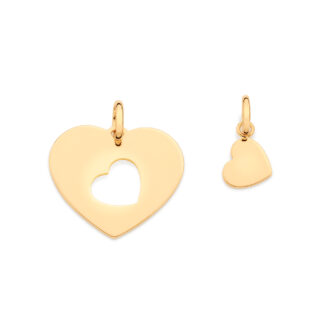 Pingente Rommanel Coração 542694 Liso E Vazado