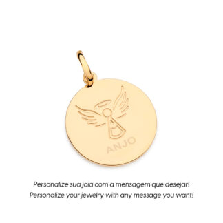 Medalha anjo personalizável 542816 Rommanel