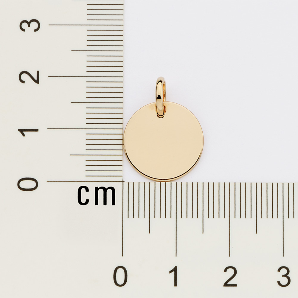 Medalha personalizável banhada a ouro 18k 542817 Rommanel - Imagem 3