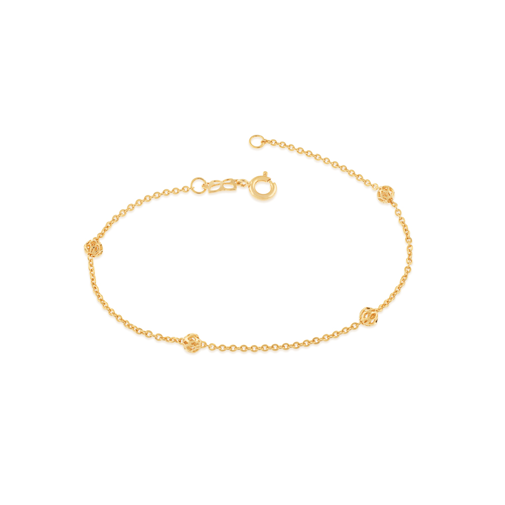 Pulseira Bolinha Com Globos Vazados Rommanel 550488