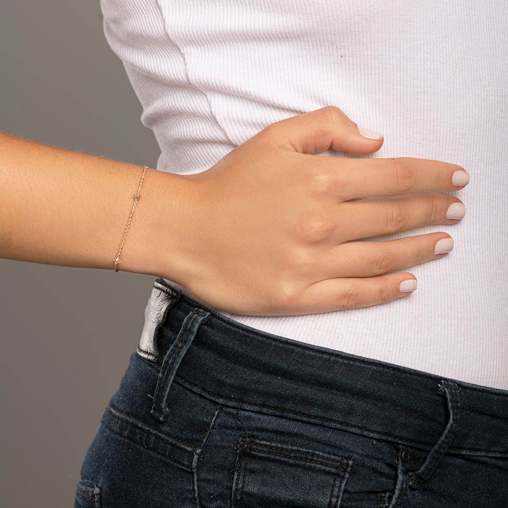 Pulseira Bolinha Com Globos Vazados Rommanel 550488 - Imagem 4