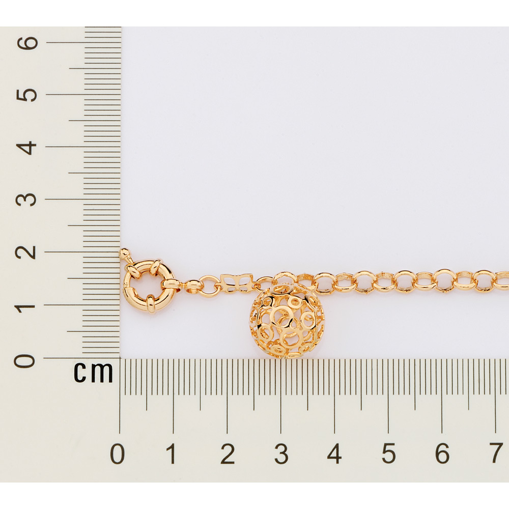 Pulseira banhada a ouro 18k com globo 550853 Rommanel - Imagem 2