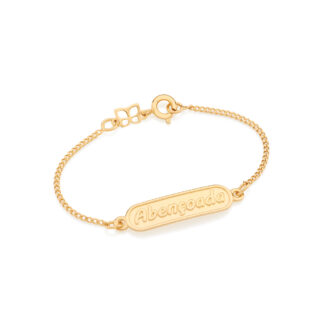 Pulseira Banhada Ouro 18k Infantil Abençoada Rommanel 551499