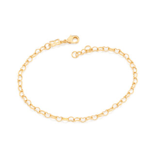 Pulseira Rommanel 552009 Corações Folheada A Ouro