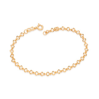 Pulseira 552062 Corações Folheada A Ouro Rommanel