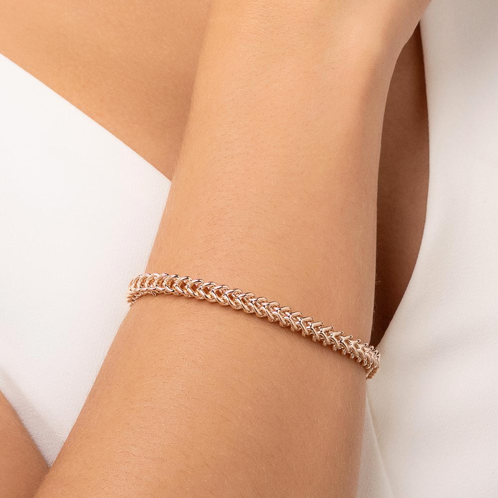 Pulseira Elos Duplos Banhada A Ouro Rommanel 552135 - Imagem 4