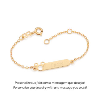 Pulseira mickey baby personalizável Rommanel 552163