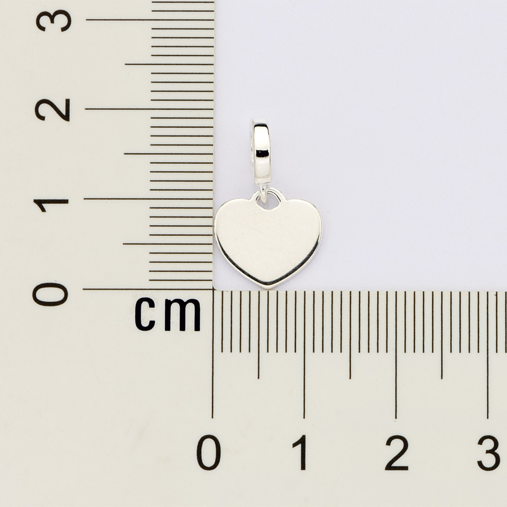 Berloque coração liso personalizável de prata 925/ 840121 Rommanel - Imagem 3