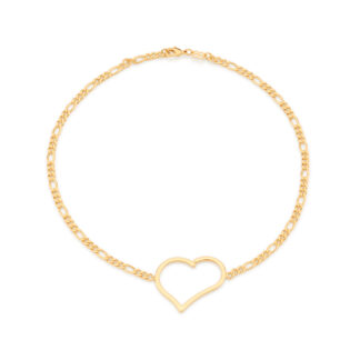 Gargantilha Com Coração Rommanel Folheada A Ouro 532173