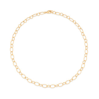 Gargantilha 532310 Rommanel Folheado Elos Ovais E Corações