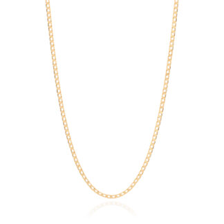 Cordão Elo Curto Batido Folheado A Ouro Rommanel 532328