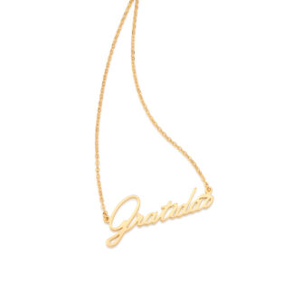 Gargantilha Gratidão Rommanel 532391 Folheada A Ouro