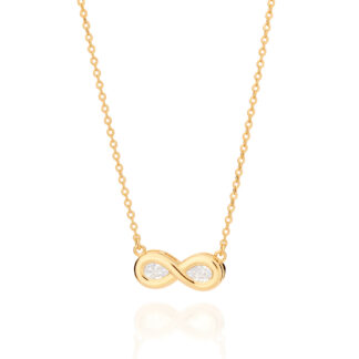 Gargantilha 532446 Rommanel Pingente Infinito E Zircônias