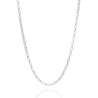 Gargantilha Elo cadeado oval de prata 925 - Rommanel 830083