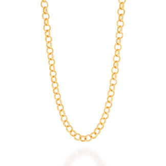 Gargantilha Rommanel banhada a ouro 18k fio portugues Grosso 530561