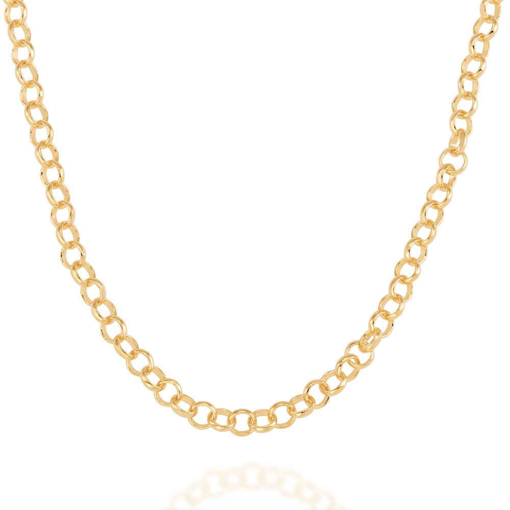 Cordão banhado a ouro 18k fio português Grosso Rommanel 530841